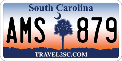 SC license plate AMS879