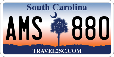 SC license plate AMS880