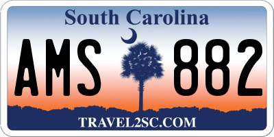 SC license plate AMS882