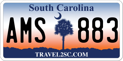 SC license plate AMS883
