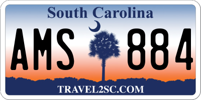 SC license plate AMS884
