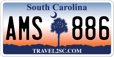 SC license plate AMS886