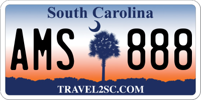 SC license plate AMS888