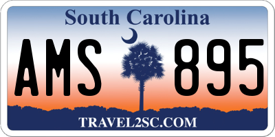 SC license plate AMS895