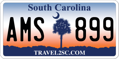 SC license plate AMS899
