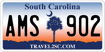 SC license plate AMS902