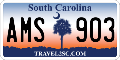 SC license plate AMS903