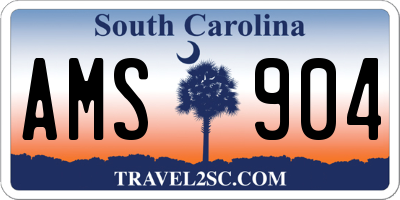 SC license plate AMS904