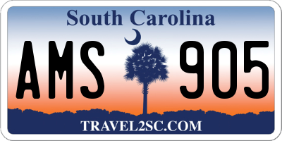 SC license plate AMS905