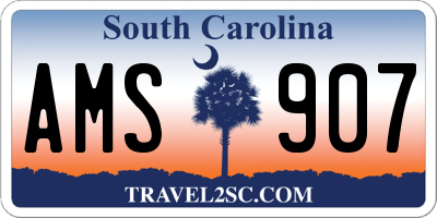 SC license plate AMS907