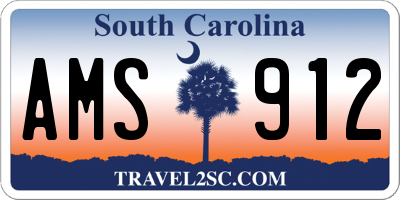 SC license plate AMS912