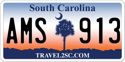 SC license plate AMS913