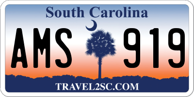 SC license plate AMS919