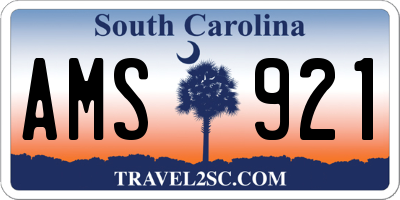 SC license plate AMS921