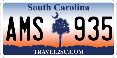 SC license plate AMS935