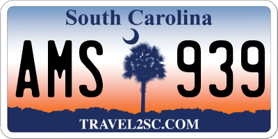 SC license plate AMS939