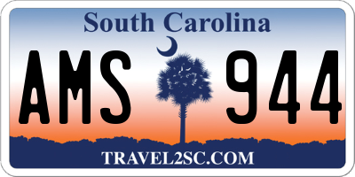 SC license plate AMS944