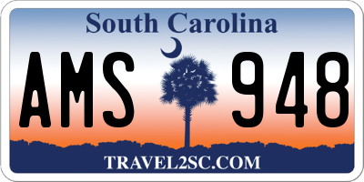 SC license plate AMS948