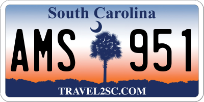 SC license plate AMS951