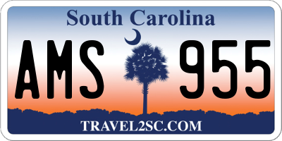 SC license plate AMS955