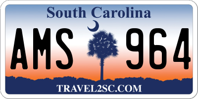 SC license plate AMS964