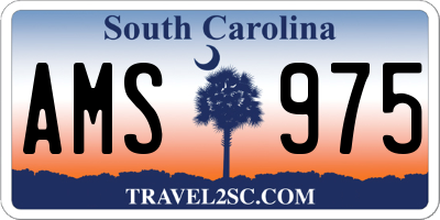 SC license plate AMS975