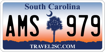 SC license plate AMS979