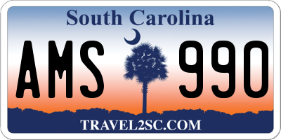 SC license plate AMS990
