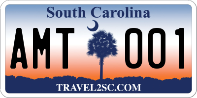 SC license plate AMT001