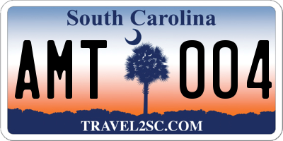 SC license plate AMT004