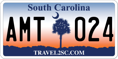 SC license plate AMT024