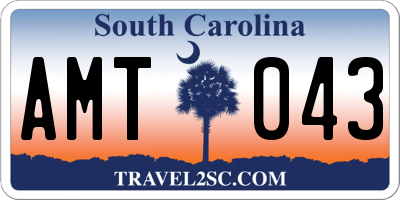 SC license plate AMT043