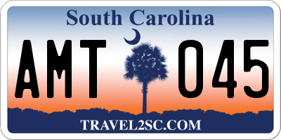 SC license plate AMT045