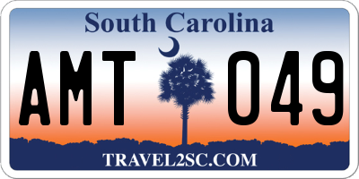 SC license plate AMT049