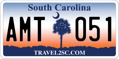 SC license plate AMT051