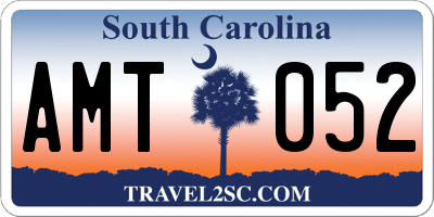 SC license plate AMT052