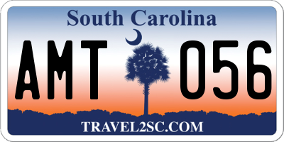 SC license plate AMT056