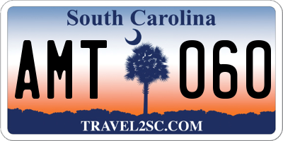 SC license plate AMT060