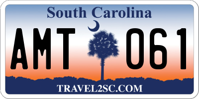 SC license plate AMT061