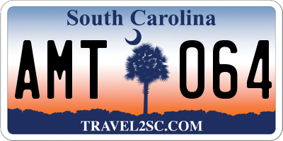 SC license plate AMT064