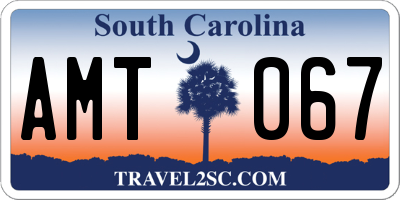 SC license plate AMT067