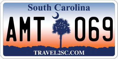 SC license plate AMT069