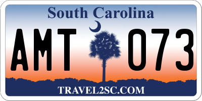 SC license plate AMT073