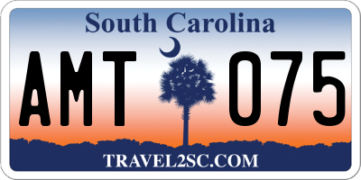 SC license plate AMT075