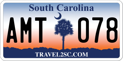 SC license plate AMT078