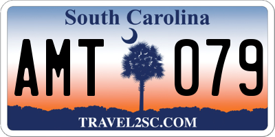 SC license plate AMT079