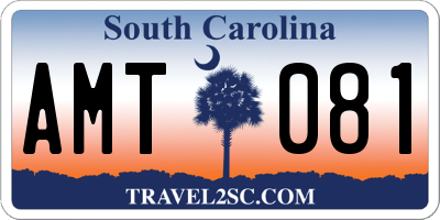 SC license plate AMT081