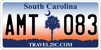 SC license plate AMT083