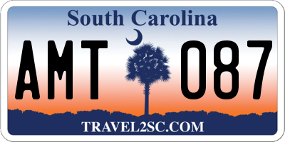 SC license plate AMT087
