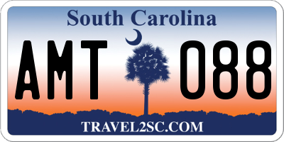 SC license plate AMT088